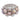 Monili natural pearl diamond platinum cluster ring