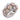 Monili natural pearl diamond platinum cluster ring