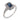 Vintage sapphire diamond platinum ring