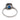 Vintage sapphire diamond platinum ring