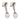 Mid Century 1.75 carat diamond pearl platinum earrings