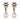 Mid Century 1.75 carat diamond pearl platinum earrings