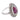 Vintage GIA 2.84 carat no heat pink sapphire diamond white gold ballerina ring