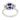 Vintage GIA 4.95 carat Ceylon sapphire diamond platinum ring