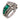 Mid Century 1.70 carat diamond emerald platinum cocktail ring