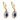 Edwardian sapphire diamond 18k yellow gold and platinum drop earrings