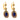 Edwardian sapphire diamond 18k yellow gold and platinum drop earrings