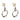 Art Deco style diamond onyx platinum earrings