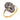 Edwardian diamond synthetic sapphire 18k yellow gold platinum navette ring
