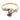 Retro amethyst diamond 14k yellow gold Toi Et Moi ring