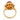 Vintage amber diamond 14k yellow gold ring
