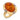 Vintage amber diamond 14k yellow gold ring