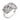 Mid Century diamond 14k white gold ring