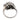Art deco diamond 14k white gold ring