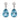 Mid Century 50.00 carat aquamarine diamond platinum earrings