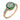 Art Deco diamond emerald 14k yellow gold platinum ring