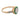 Art Deco diamond emerald 14k yellow gold platinum ring