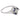 Art Deco diamond synthetic sapphire 18k white gold ring