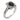 Vintage sapphire diamond 18k white gold ring