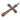 Edwardian old European cut diamond 14k yellow gold and silver cross necklace