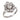 French Art Deco 1.75 carat old cut diamond 18k white gold platinum ring