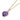 Vintage amethyst diamond 14k yellow gold platinum heart necklace