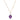 Vintage amethyst diamond 14k yellow gold platinum heart necklace