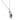 Vintage tanzanite diamond 18k white gold pendant necklace