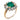 Mid Century GIA 2.20 carat Colombian emerald diamond 18k white gold cluster ring