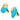 Vintage turquoise composite 18k yellow gold earrings