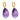 Sanalitro contemporary amethyst diamond 18k yellow gold drop earrings