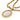 Victorian 18k yellow gold lyre necklace