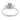 Vintage 1.80 carat sapphire diamond 18k white gold ring