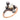 Victorian GIA natural pearl diamond 14k rose gold and silver ring