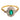 French vintage emerald diamond 18k yellow white gold ring