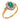 French vintage emerald diamond 18k yellow white gold ring Rings Jack Weir & Sons