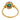 French vintage emerald diamond 18k yellow white gold ring