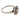 French Art Deco pearl diamond 18k white gold ring