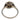 French Art Deco pearl diamond 18k white gold ring