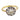 Georgian old cut diamond 18k yellow gold silver cluster ring