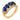 Vintage 2.50 carat sapphire diamond 14k yellow gold band ring