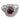 Mid Century ruby diamond 14k white gold ring