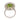 Vintage 9.08 carat peridot diamond 18k white gold cluster ring Rings Jack Weir & Sons
