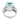 Mid Century 12.00 carat aquamarine diamond platinum ring