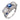 Art Deco style sapphire diamond platinum three stone ring