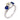 Vintage GIA 1.29 carat diamond sapphire 18k white gold engagement ring