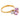 Vintage GIA 3.72 carats no heat pink sapphire diamond 14k yellow gold ring