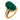 Vintage French GIA 12.53 carat emerald diamond 18k yellow gold ring