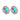 Contemporary turquoise diamond 18k white gold earrings