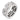 Cartier French Maillon Panthère triple row diamond 18k white gold ring